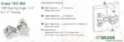 1-1/2" Overlay 3-Way Adjust Compact Hinge Grass Tech 864-02902-15 -Liberty Sale 1 1 4 to 1 1 2 overlay compact hinge grass tech 864 4 29703.1659459926