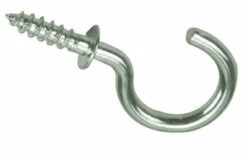 1/2" Cup Hook W/ Shoulder Nickel Plated (100 PER BAG)
