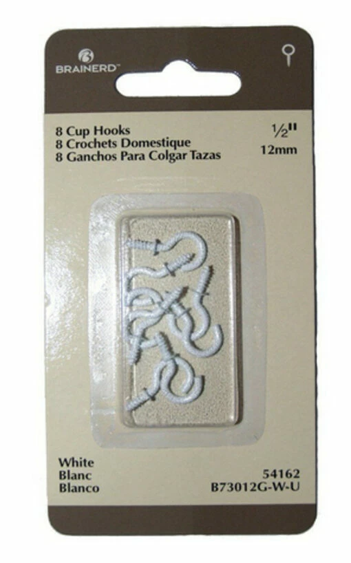 1/2" White Cup Hook - 8 Pack 54162 7 1/2" White Cup Hook - 8 Pack 54162 -Liberty Sale 1 2 white cup hook 8 pack 54162 2 17615.1660146019