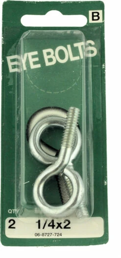 Hillman 1/4 X 2 Eye Bolts - 2 Pack H-06-8727-724