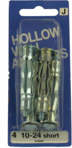 Hillman 10-24 Short Wall Anchors 4-Pak H-970607