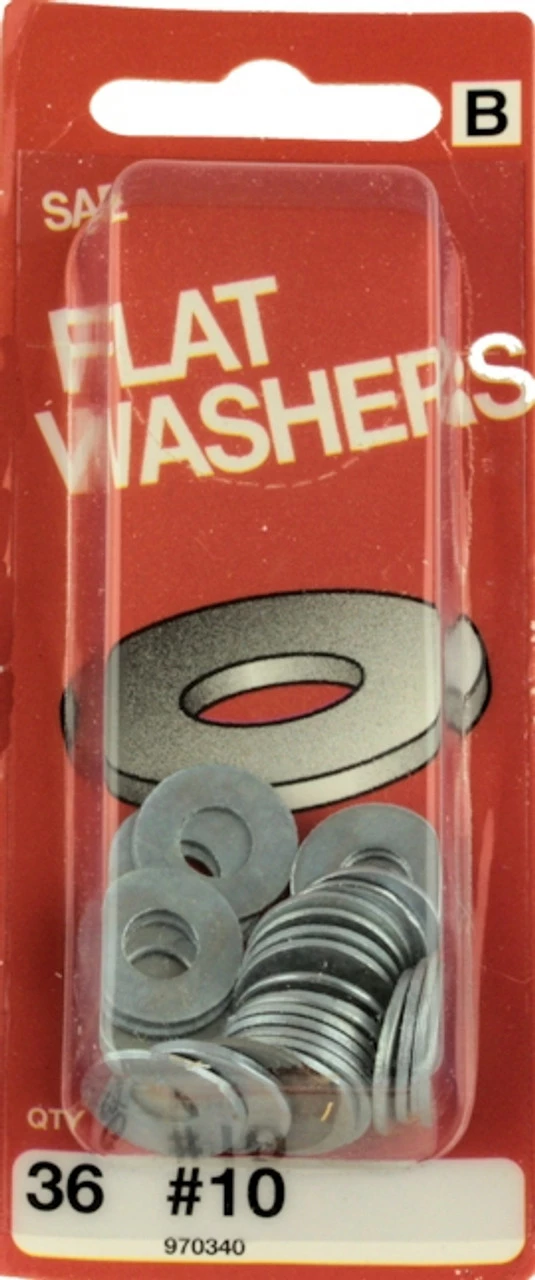 Hillman #10 SAE Flat Washers - 36 Pack 3 Hillman #10 SAE Flat Washers - 36 Pack