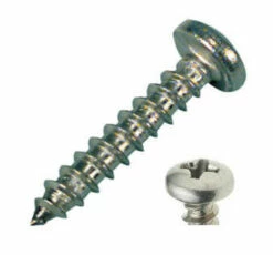 #10 X 1" Pan Head Phillips Zinc Plated - Bag Of 25 Screws
