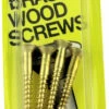 Hillman 10 X 2 Flat Head Brass Wood Screws - 4 Pack H-970391