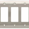 Liberty Hardware - Stamped Round Decorative Triple Rocker Switch Plate - Satin Nickle - 126442 -Liberty Sale 126442 1 90336.1661882483