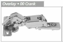 Liberty 165 Degree Easy Clip Hinge Half-Overlay 08 Crank H16013-NP-A