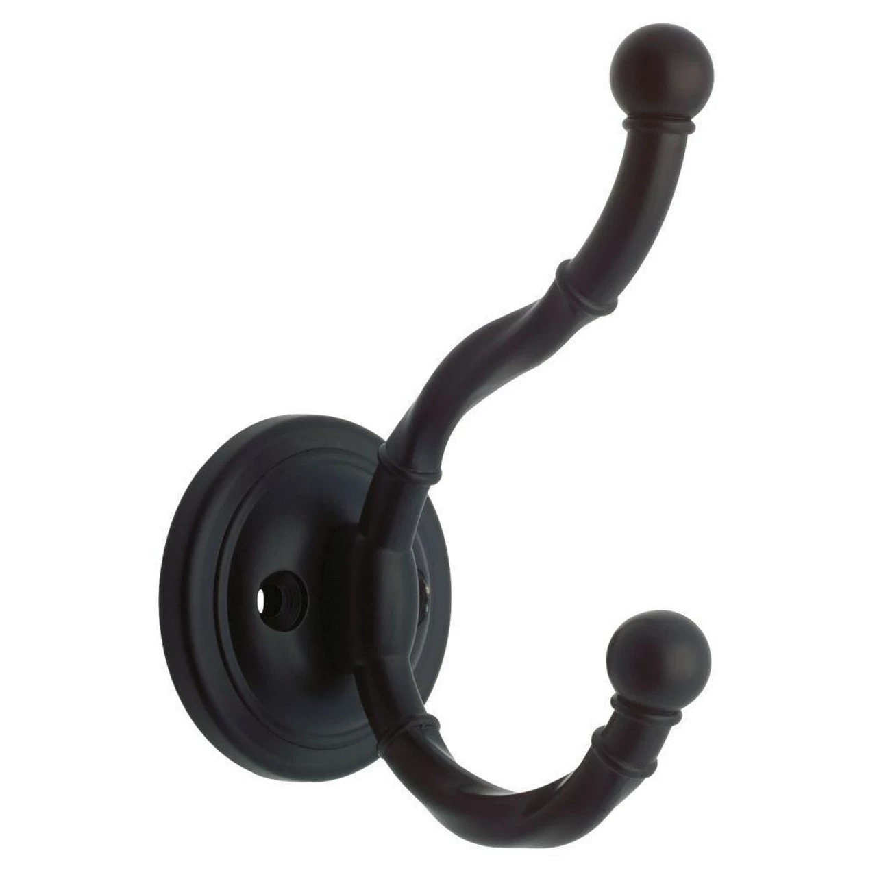 Liberty Twisted Double Prong Coat And Hat Hook Flat Black 3 Liberty Twisted Double Prong Coat And Hat Hook Flat Black