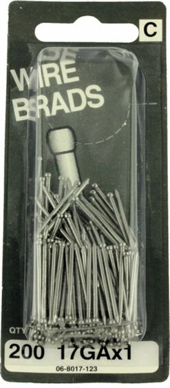 Hillman 17GA X 1 Wire Brads - 200 Pack