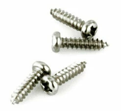 #2 X 1/2" Round Head Chrome Plated -Bag Of 25 Screws