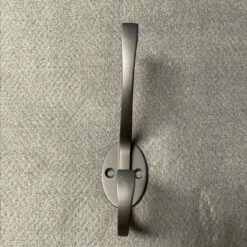 Two Prong Hook Matte Black 5 12/16 X 2 11/16"