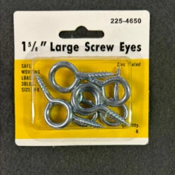 (8-Pack) 1-5/8" Large Screw Eyes