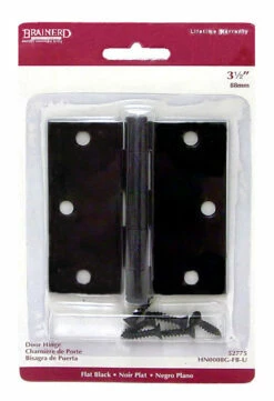 Liberty 3 1/2" Flat Black Square Corner Door Hinge LQ-HN0008G-FB-U