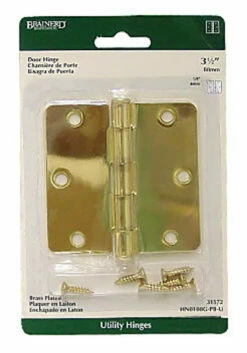 Liberty 3 1/2" Polished Brass 1/4" Radius Door Hinge