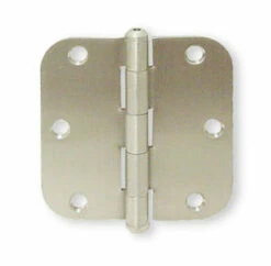 Liberty 3 1/2" Solid Brass Secure Door Hinge - Brushed Satin Nickel 5/8" Radius LQ-B112XCC-BSN-C