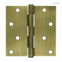 Liberty 4" Square Corner Hinge Antique Brass