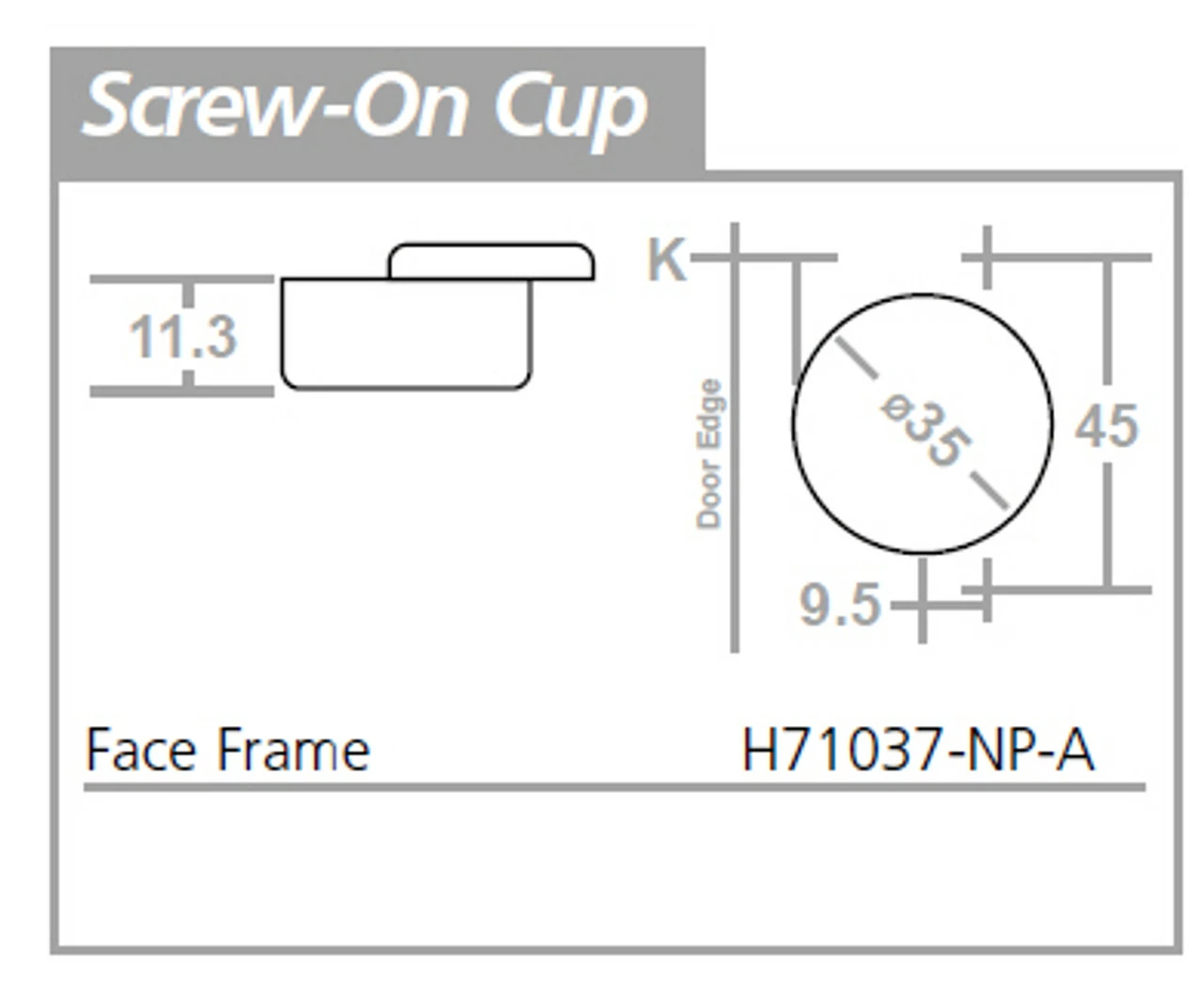 Liberty 5/8" Overlay Concealed Hinge For Face Frame Cabinets H71037-NP-A 5 Liberty 5/8" Overlay Concealed Hinge For Face Frame Cabinets H71037-NP-A - Image 3