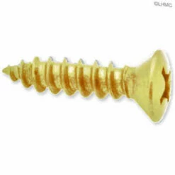 5 X 1/2" Oval Head Screw - Brass Plated - Phillips - (25 Pcs.)