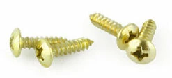 #5 X 1/2" Pan Head Brass Plated Phillips - Bag Of 25 Screws