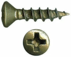 5 X 5/8" Oval Head Coarse Thread Screw - Antique Brass - (25 Pcs)