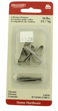 50 Pound Picture Hangers - 4 Sets B71050G-CHR-U