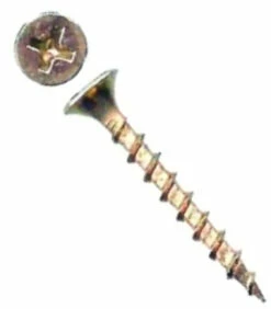 #6 X 1-5/8" Dry Wall Deck Screw Yellow Zinc - Bag Of 1000 Pcs