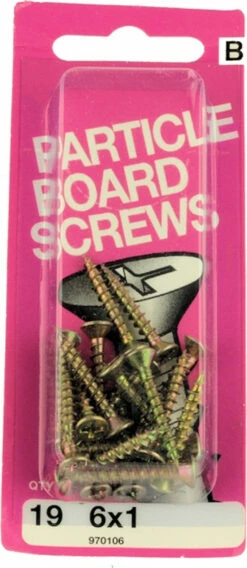 Hillman #6 X 1" Particle Board Screws - 19 Pack
