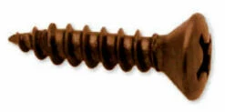 6 X 5/8" Oval Head Screw - Antique Copper - Phillips - (25 Pcs)