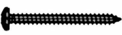 #7 X 1-1/2" Round Head Phillips Tapping Screw Flat Black - Bag 25 Screws
