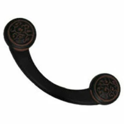 (10-Pack) AS-IS 3" Sasha Curved Pull Black With Terra Cotta Wash