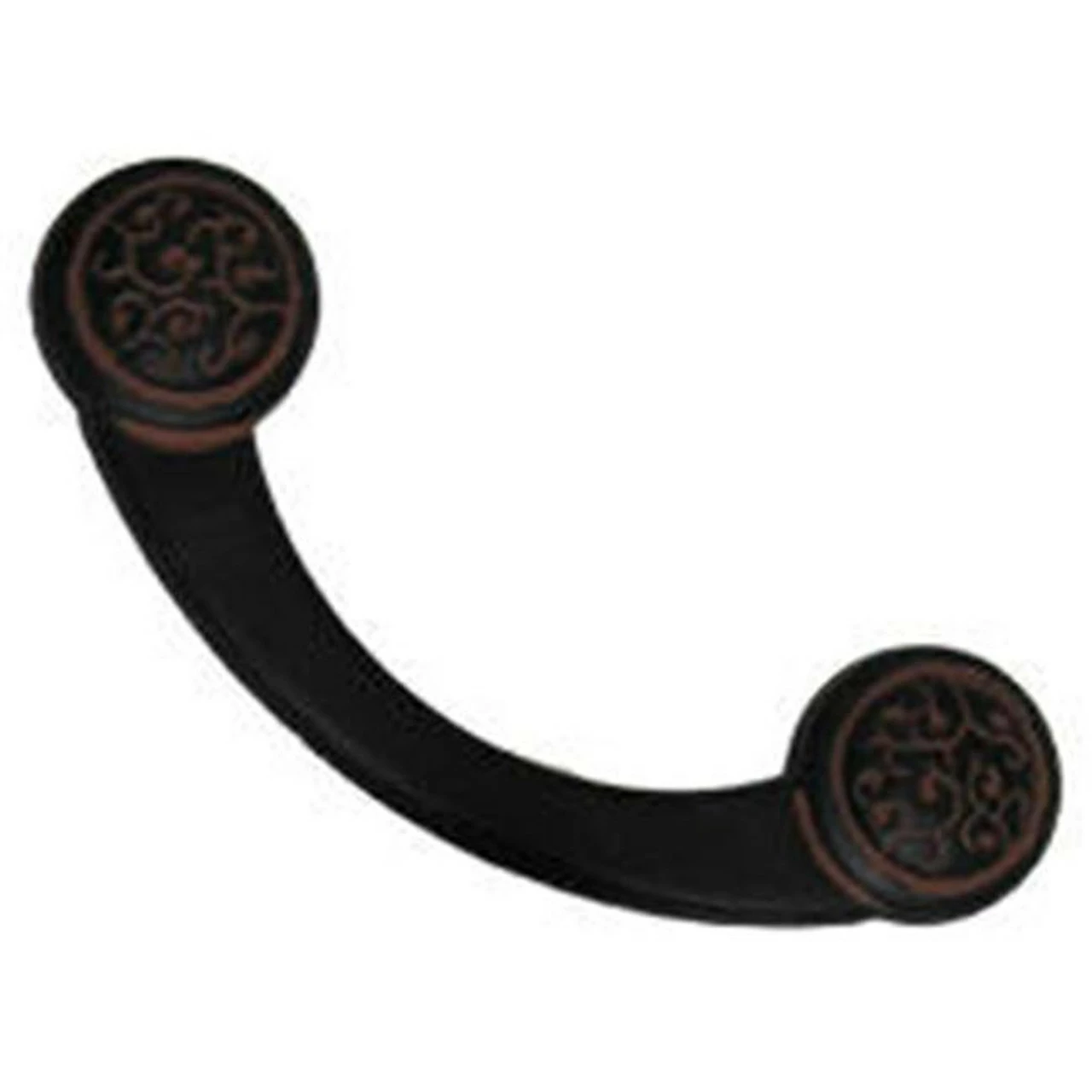 (10-Pack) AS-IS 3" Sasha Curved Pull Black With Terra Cotta Wash 3 (10-Pack) AS-IS 3" Sasha Curved Pull Black With Terra Cotta Wash