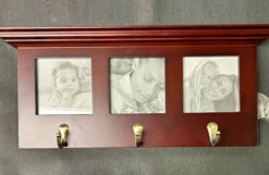 Framescapes Triple Hook Rail Dark Walnut