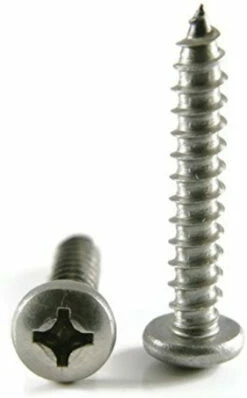 #8 X 1-1/2" Metal Screw Zinc Plated - Bag Of 12 Screws