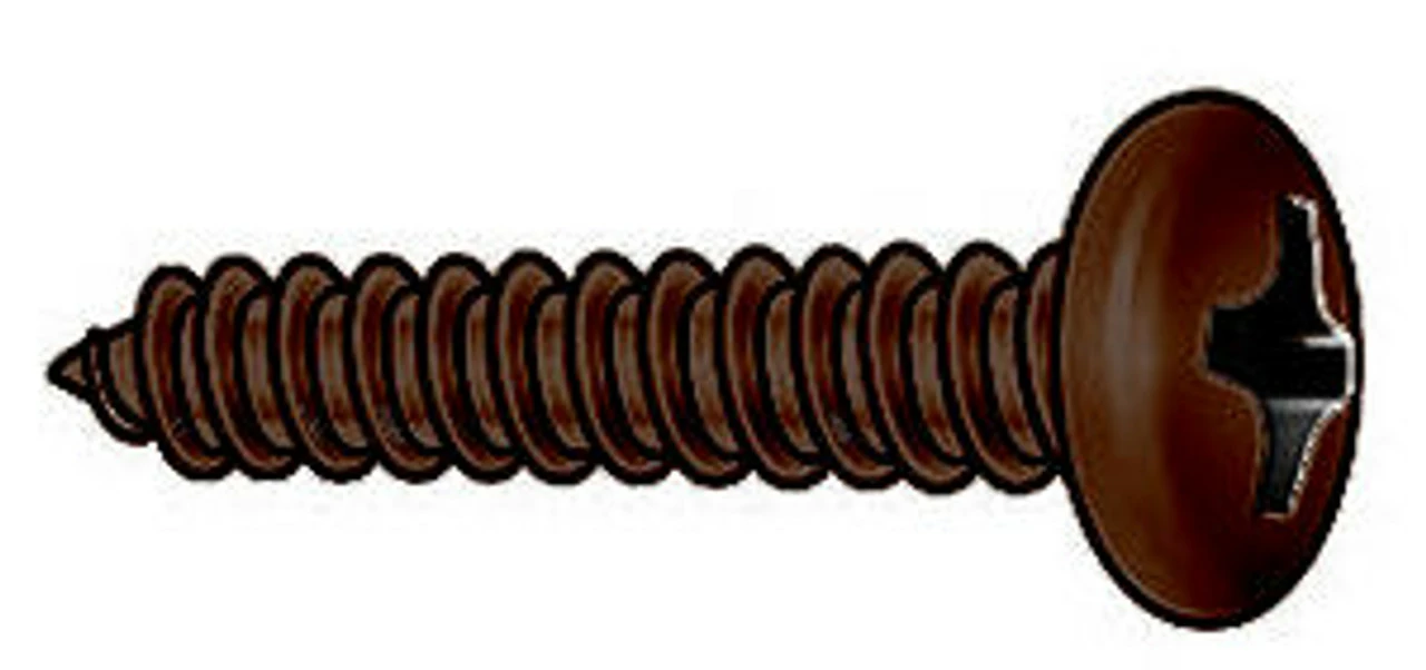 #8 X 5/8" Round Head Phillips Antique Copper Plated - Bag Of 25 Screws 3 #8 X 5/8" Round Head Phillips Antique Copper Plated - Bag Of 25 Screws