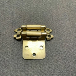 Pair Of Champagne Gold Variable Overlay Self Closing Hinges