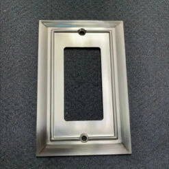 AS-IS Architectural Single Décor Wall Plate Satin Nickel