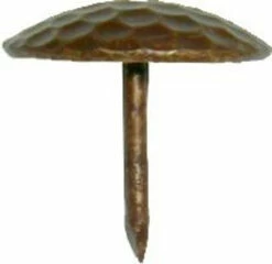 (12-Pack) 13/16"Head X 5/8" Long Decorative Nail Dimpled Old Gold