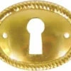 Early American Oval Keyhole Cover Stamped Brass -Liberty Sale B 0249 2T 86566.1671474089