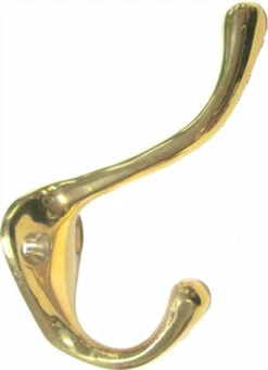 Front Mount Coat Hook Cast Brass