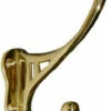 4-7/8" Front Mount Double Coat Hook Cast Brass -Liberty Sale B 0907B 2T 16079.1671561206