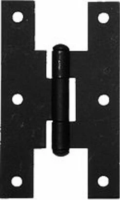Flush Mount "H" Hinge Matte Black