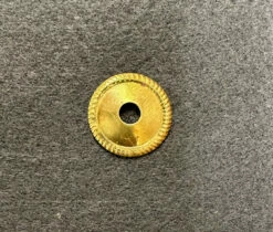 1" Stamped Brass Round Backplate With Rope Edging