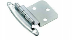 Single Inset/Offset 3/8" Hinge - Free Swing - Chrome