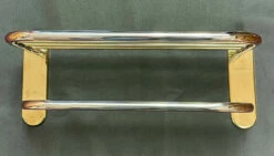 18" Towel Shelf With 1 Bar Polished Brass And Chrome