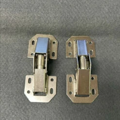 Pair Of Non-Mortise Concealed Spring Hinge Nickel Plated