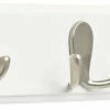 15-3/4" White Rail With 3 Double Prong Hooks Satin Nickel -Liberty Sale FBDPRH3 WSE R 19846.1698345169