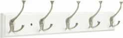 Liberty 26-1/2" White Rail With 5 Light Duty Hooks