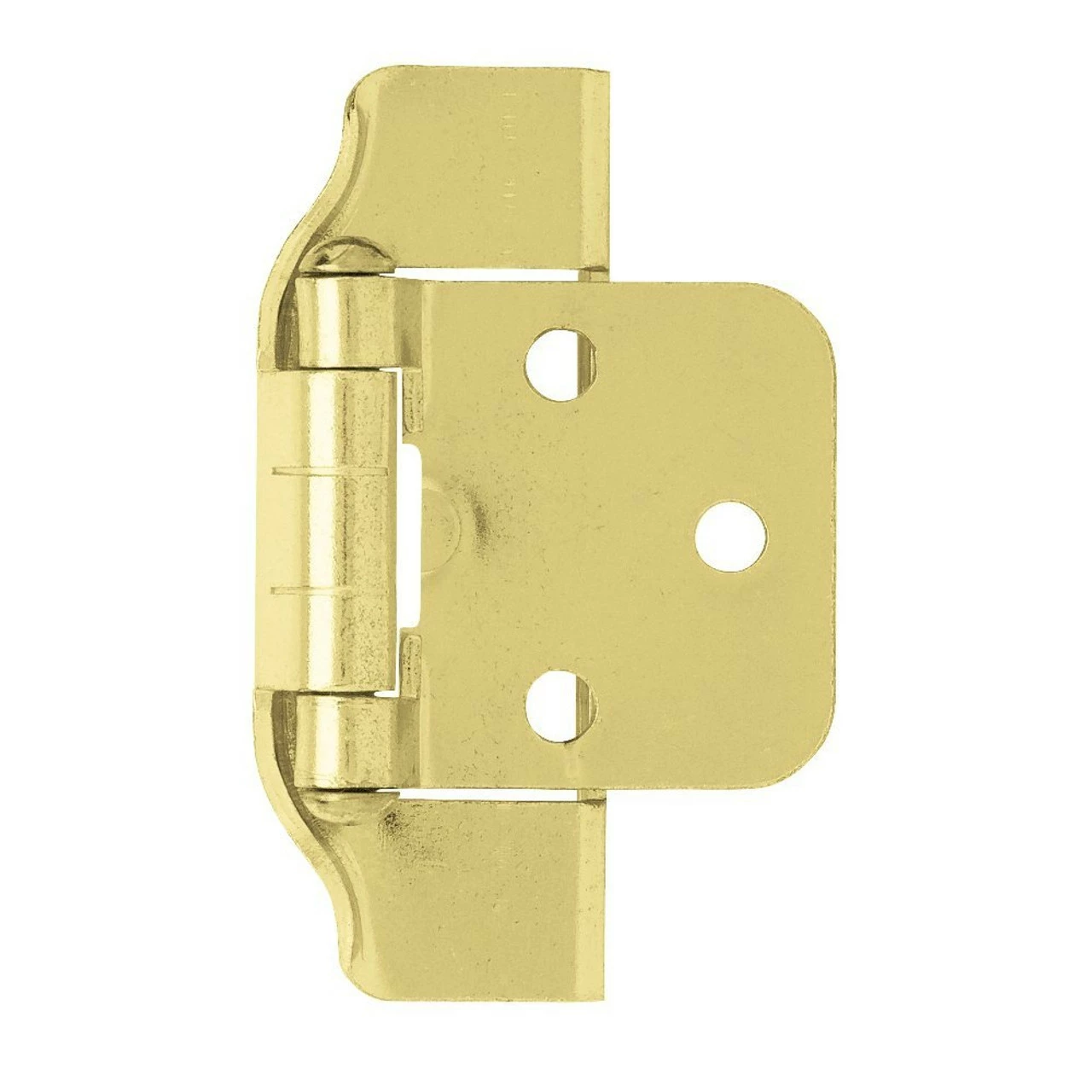 Liberty Pair 1/2" Overlay -Partial Wraparound Hinge Polished Brass 3 Liberty Pair 1/2" Overlay -Partial Wraparound Hinge Polished Brass