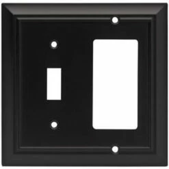 Liberty Single Switch/Decorator Wall Plate Flat Black