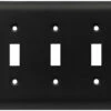 Stamped Round Triple Switch Wall Plate- Flat Black -Liberty Sale LQ 64382 18693.1661877854