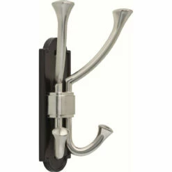 Liberty Classic Arched Oversized Double Coat Hook Cocoa Bronze And Satin Nickel